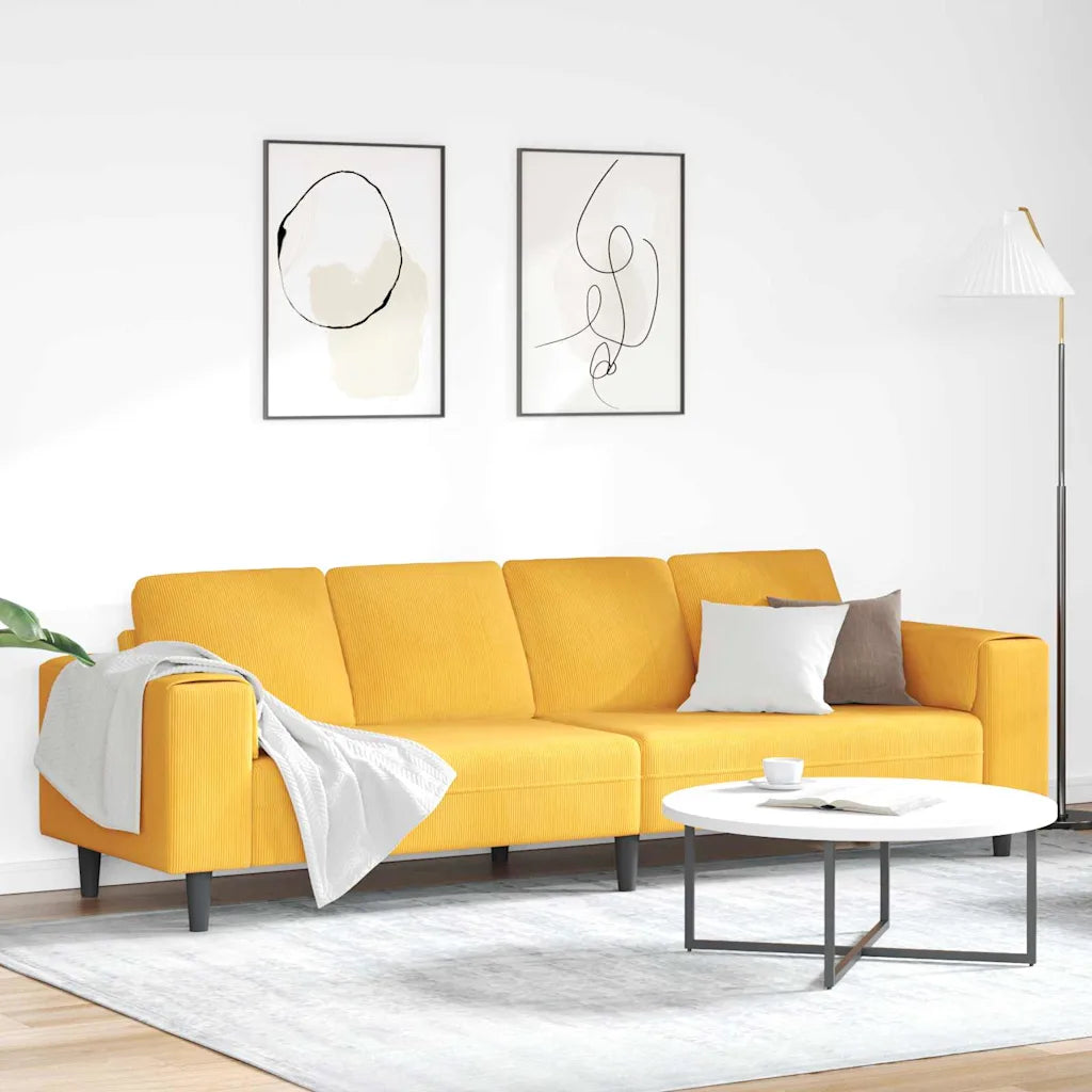 Sofa mit Kissen   Cordstoff
