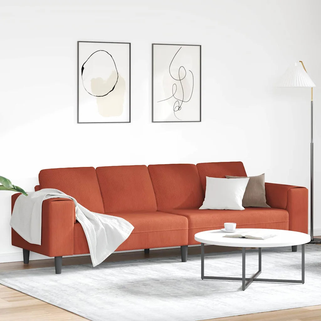 Sofa mit Kissen   Cordstoff