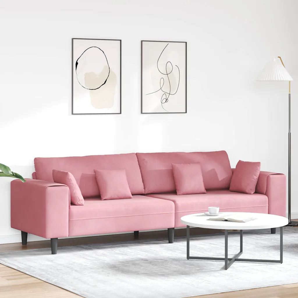Sofa mit Kissen 3 pcs  Samt
