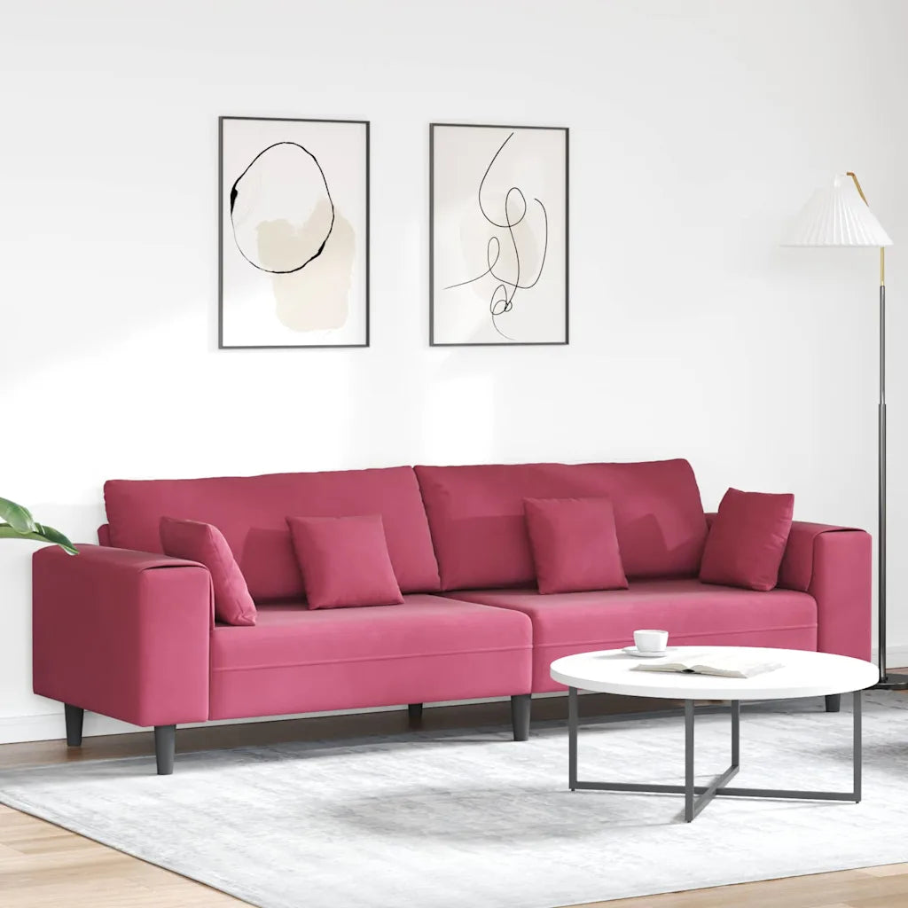 Sofa mit Kissen 3 pcs  Samt