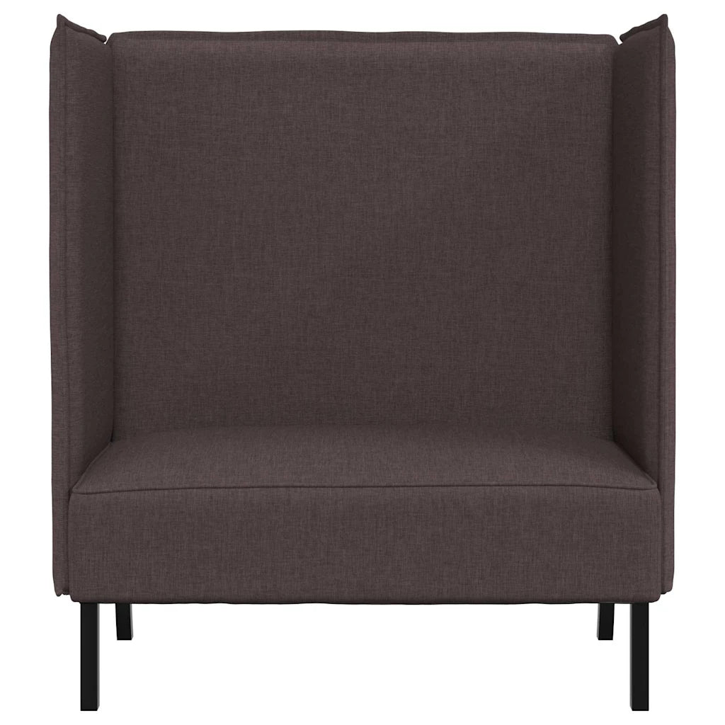 Hoher Rücken Sofa 101cm Dunkelbraun Stoff