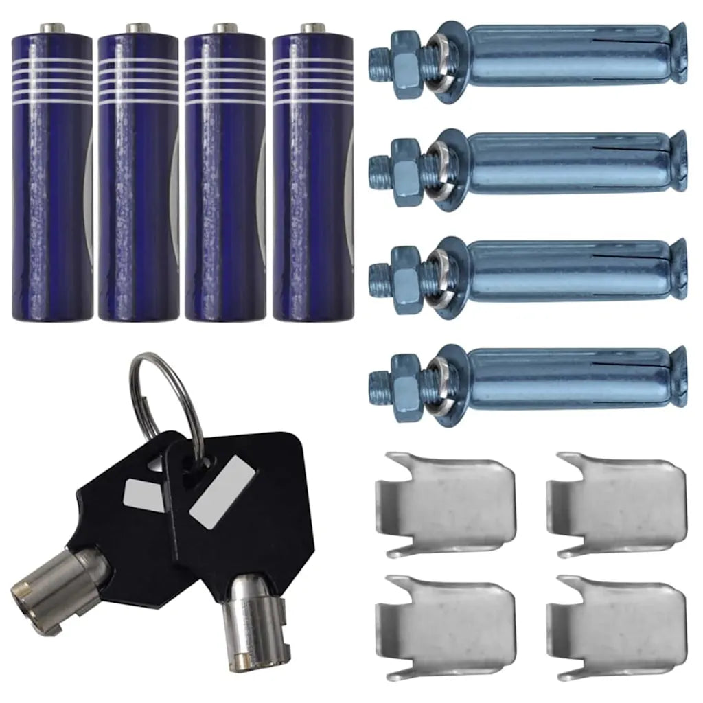 Digitaler Safe mit Schloss Dunkelgrau  Stahl