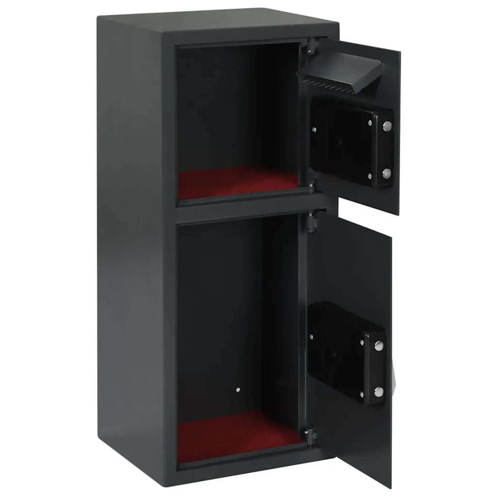 Digitaler Safe mit Schloss Dunkelgrau  Stahl