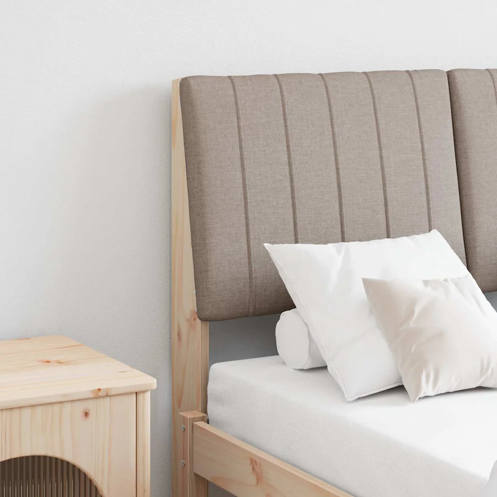 Gepolstertes Kopfteil Dunkelgrau  Massives Kiefernholz