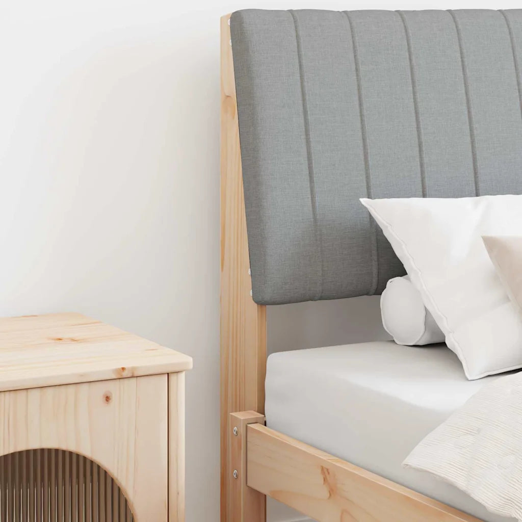 Gepolstertes Kopfteil Dunkelgrau  Massives Kiefernholz