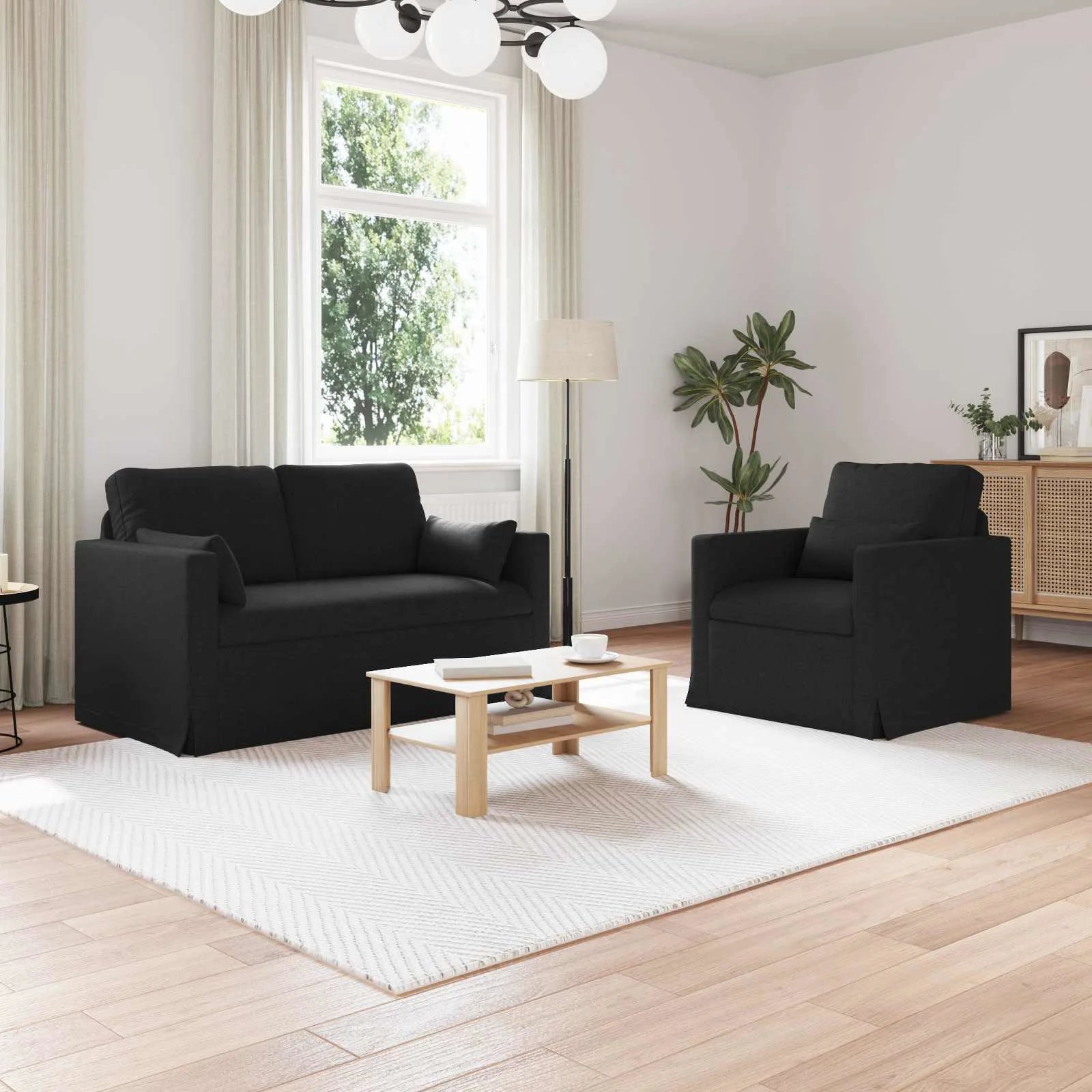 Sofa 2 pcs   Stoff